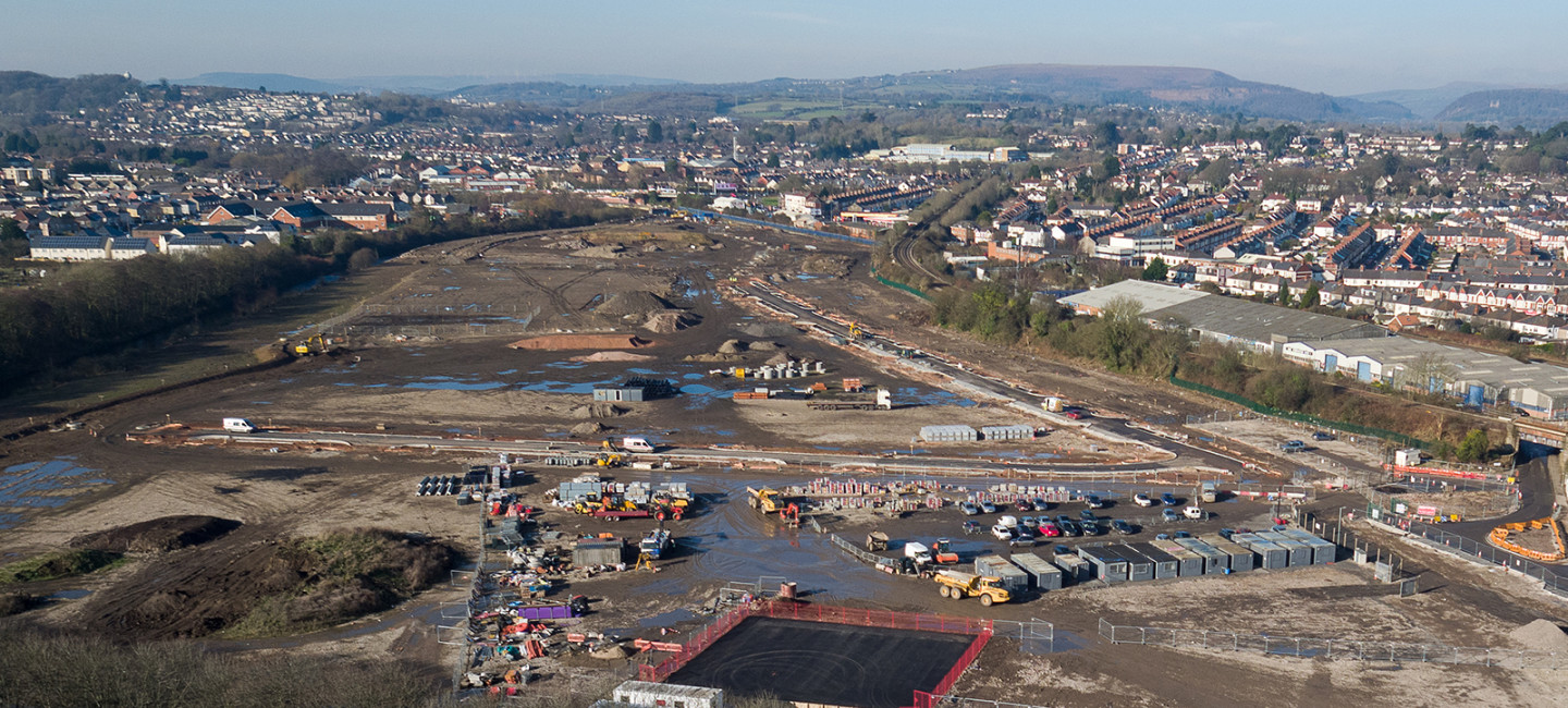 Aerial photo of one of Lovell’s land development field sites.