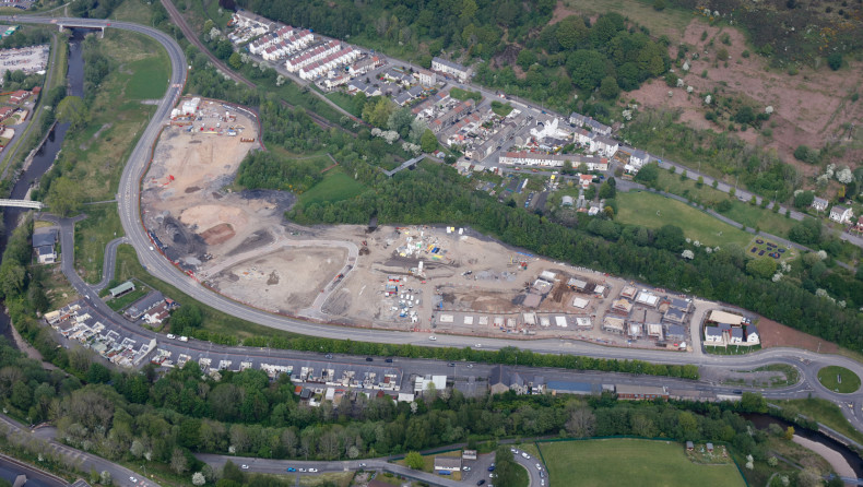 Aerial photo of one of Lovell’s land development field sites.