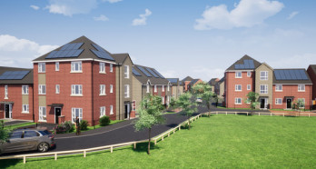 Beckhampton development CGI park streetscene