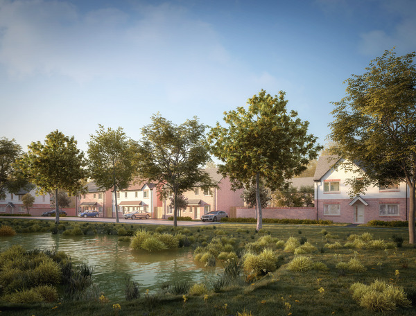 Donnington Wood Way New Build CGI