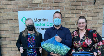 St Martins receiving the donation