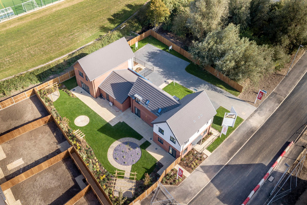 Dewside Showhome aerial shot
