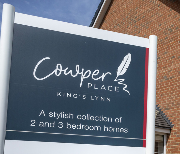 Cowper Place name plate sign cropped in PS