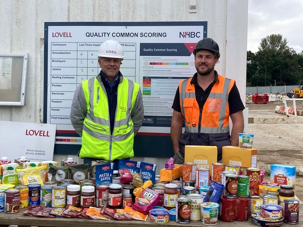 Lovell collects over 250 items of food to support food banks across Yorkshire
